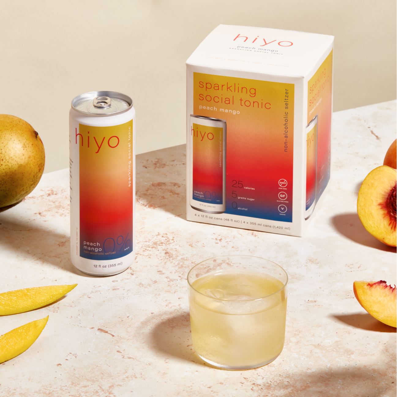 Hiyo Sparkling Social Tonics - Peach Mango